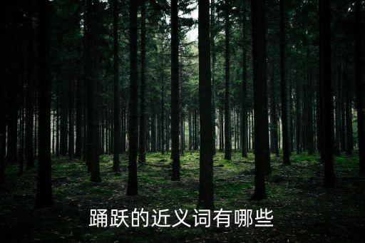 踴躍的近義詞，踴躍的近義詞