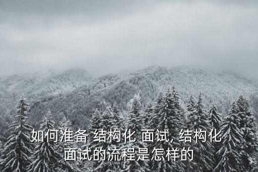 如何準備 結構化 面試, 結構化 面試的流程是怎樣的