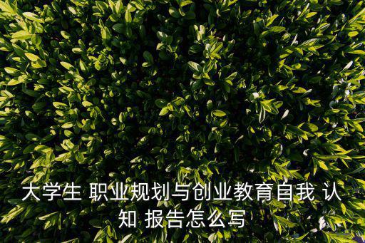 大學(xué)生 職業(yè)規(guī)劃與創(chuàng)業(yè)教育自我 認(rèn)知 報(bào)告怎么寫(xiě)