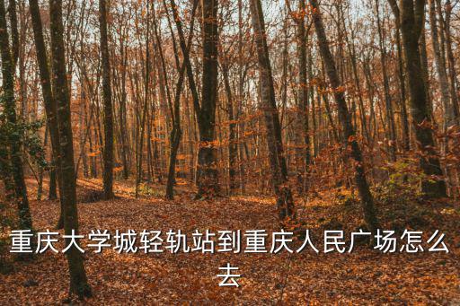 重慶大學(xué)城輕軌站到重慶人民廣場(chǎng)怎么去
