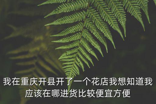 我在重慶開(kāi)縣開(kāi)了一個(gè)花店我想知道我應(yīng)該在哪進(jìn)貨比較便宜方便