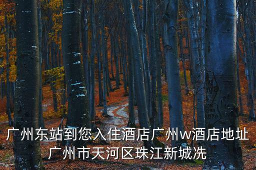 廣州東站到您入住酒店廣州w酒店地址廣州市天河區珠江新城冼