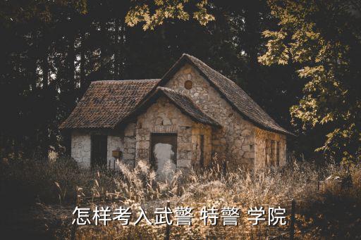 特警學院,想成為一名武警特警需要先考入特警學院