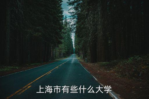 上海市有些什么大學(xué)