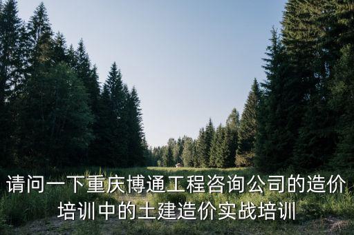 請問一下重慶博通工程咨詢公司的造價培訓中的土建造價實戰(zhàn)培訓