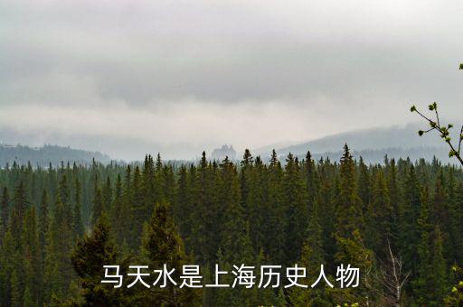 馬天水是上海歷史人物