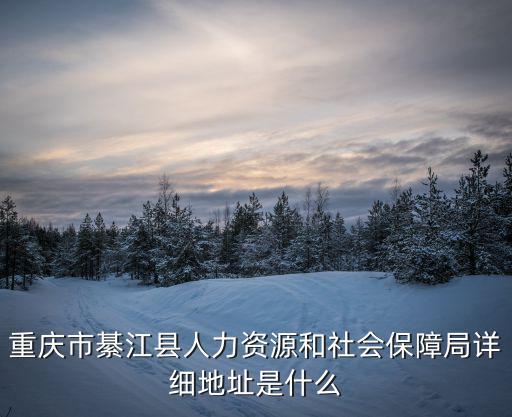 重慶市綦江縣人力資源和社會保障局詳細地址是什么