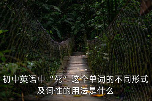 初中英語中“死”這個(gè)單詞的不同形式及詞性的用法是什么