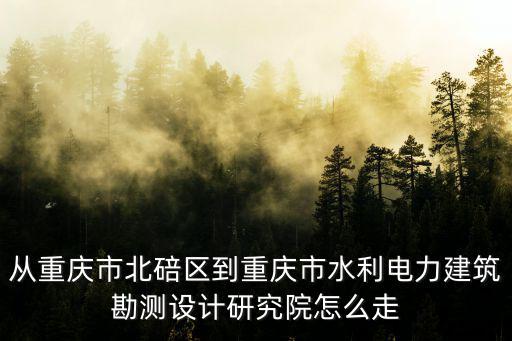 從重慶市北碚區到重慶市水利電力建筑勘測設計研究院怎么走