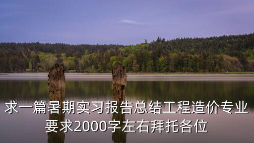 求一篇暑期實(shí)習(xí)報(bào)告總結(jié)工程造價(jià)專業(yè)要求2000字左右拜托各位