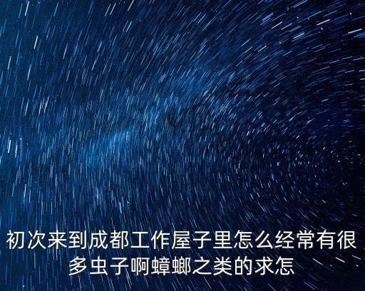 初次來到成都工作屋子里怎么經常有很多蟲子啊蟑螂之類的求怎