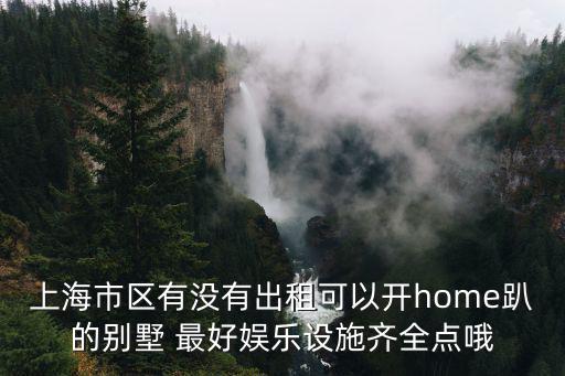 上海市區有沒有出租可以開home趴的別墅 最好娛樂設施齊全點哦