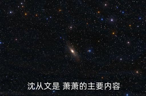  沈從文是 蕭蕭的主要內(nèi)容