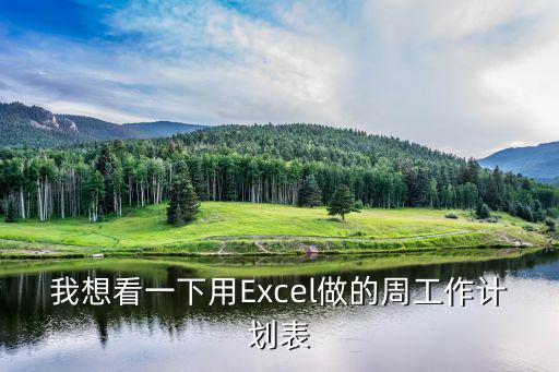 我想看一下用Excel做的周工作計劃表