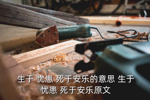 生于憂患死于安,生于憂患，死于安樂是孟子推理文章中心思想