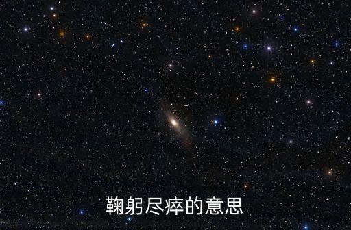 鞠躬盡瘁的意思