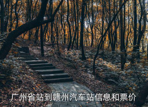 廣州省站到贛州汽車站信息和票價