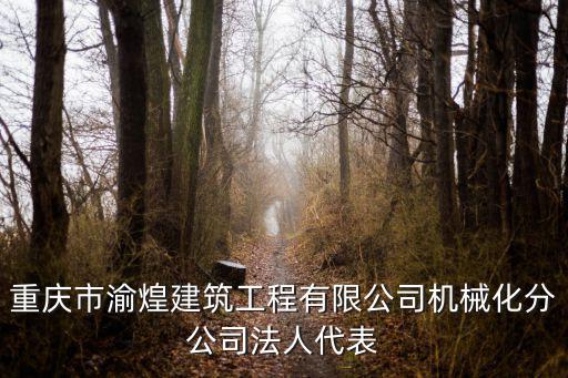 重慶市楊博文，重慶市渝煌建筑工程有限公司機械化分公司法人代表