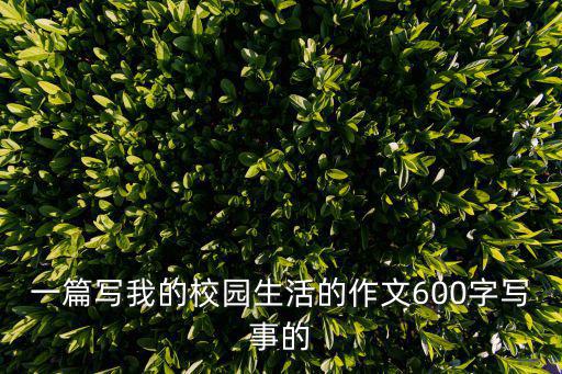 一篇寫我的校園生活的作文600字寫事的