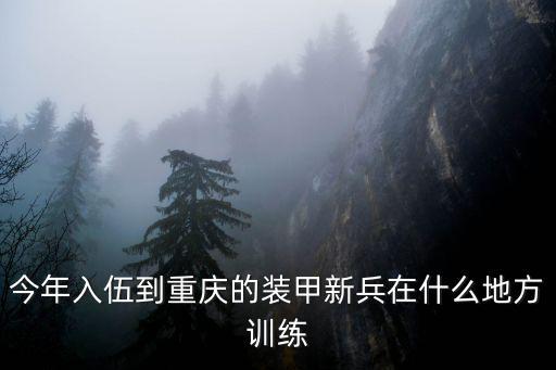 今年入伍到重慶的裝甲新兵在什么地方訓練