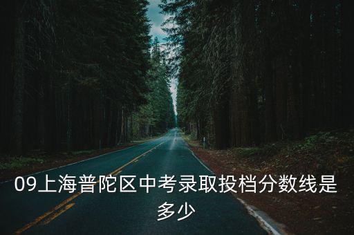 09上海普陀區中考錄取投檔分數線是多少