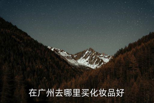 在廣州去哪里買化妝品好