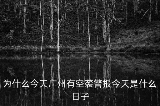 為什么今天廣州有空襲警報(bào)今天是什么日子