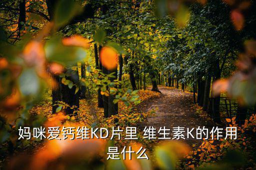 媽咪愛(ài)鈣維KD片里 維生素K的作用是什么