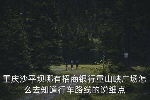 重慶市沙坪壩區三峽廣場招商銀行，沙坪壩那點有招商銀行