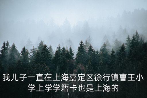 我兒子一直在上海嘉定區(qū)徐行鎮(zhèn)曹王小學(xué)上學(xué)學(xué)籍卡也是上海的