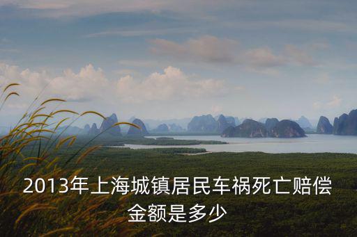 上海市車禍賠償上限，2013年上海城鎮居民車禍死亡賠償金額是多少