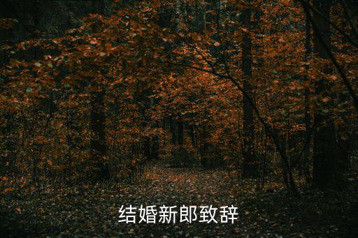 結(jié)婚新郎致辭