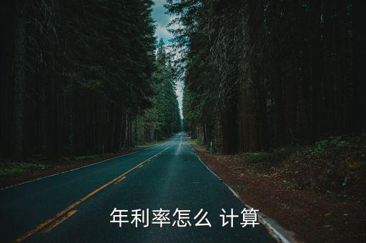  年利率怎么 計算