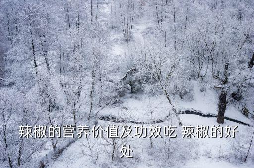  辣椒的營養價值及功效吃 辣椒的好處