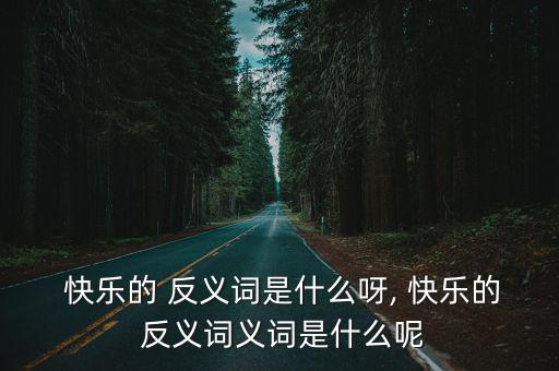 快樂的 反義詞是什么呀, 快樂的 反義詞義詞是什么呢