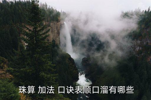 珠算加法口訣,珠心算口訣:加五加十加，破五立十加