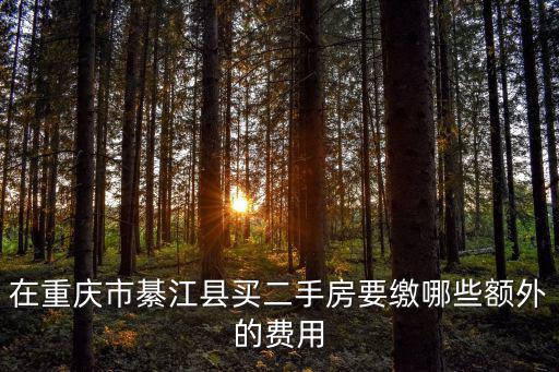 在重慶市綦江縣買二手房要繳哪些額外的費用