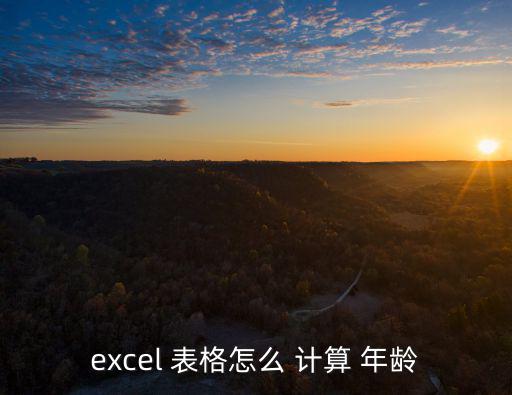 表格年齡計算公式,如何在excel表格中輸入//年中?