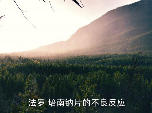  法羅 培南鈉片的不良反應