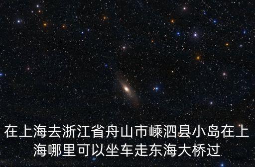 在上海去浙江省舟山市嵊泗縣小島在上海哪里可以坐車走東海大橋過