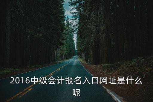 2016中級會計報名入口網址是什么呢