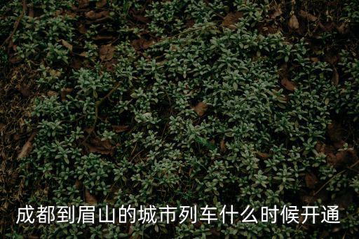 成都市至眉山市市域鐵路，成都到眉山有哪些火車啊