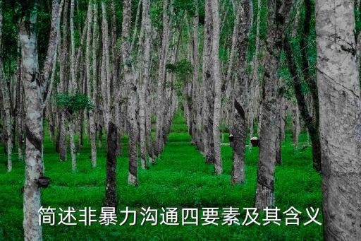 非暴力溝通讀后感，簡述非暴力溝通四要素及其含義