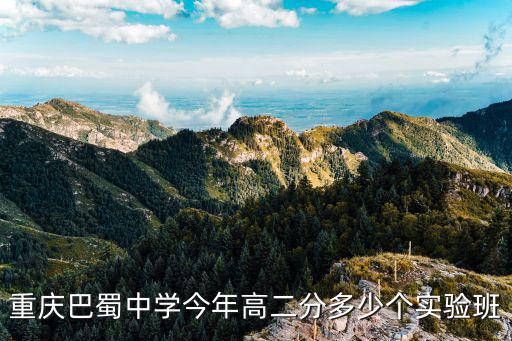 重慶巴蜀中學今年高二分多少個實驗班