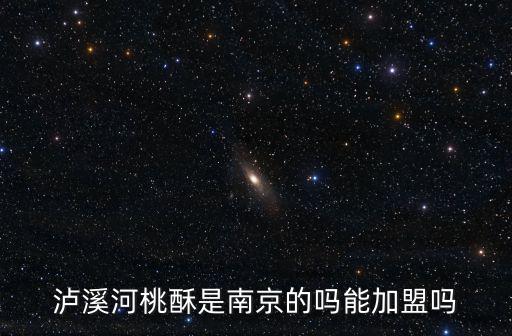瀘溪河桃酥是南京的嗎能加盟嗎