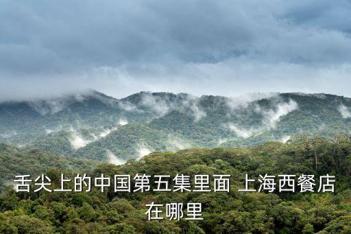 舌尖上的中國第五集里面 上海西餐店在哪里