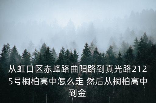 從虹口區(qū)赤峰路曲陽(yáng)路到真光路2125號(hào)桐柏高中怎么走 然后從桐柏高中到金