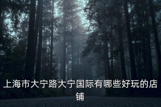 上海市大寧路大寧國際有哪些好玩的店鋪