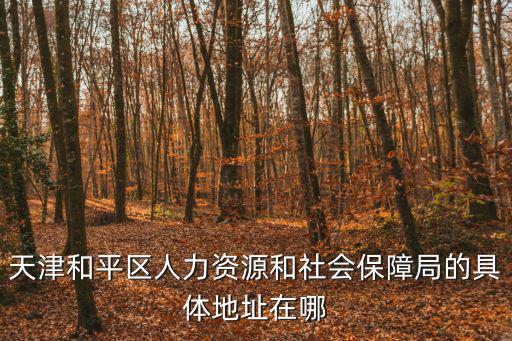 天津市人社局在什么地方，天津人社局地址和電話