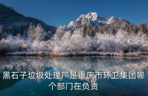黑石子垃圾處理廠是重慶市環(huán)衛(wèi)集團(tuán)哪個(gè)部門在負(fù)責(zé)